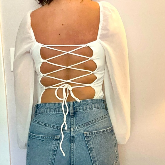 Lace up back bodysuit - Picture 1 of 2